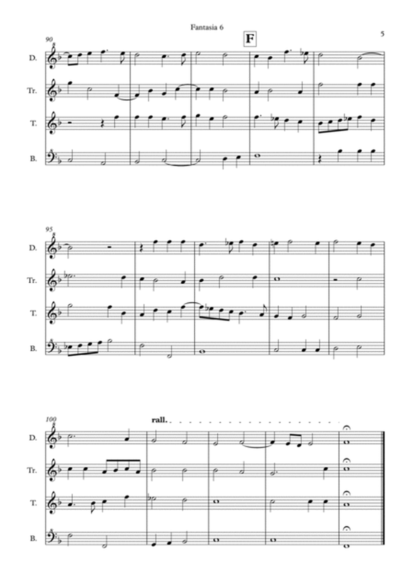 Jenkins Fantasia 6 ('All in a Garden Green') for recorder quartet image number null