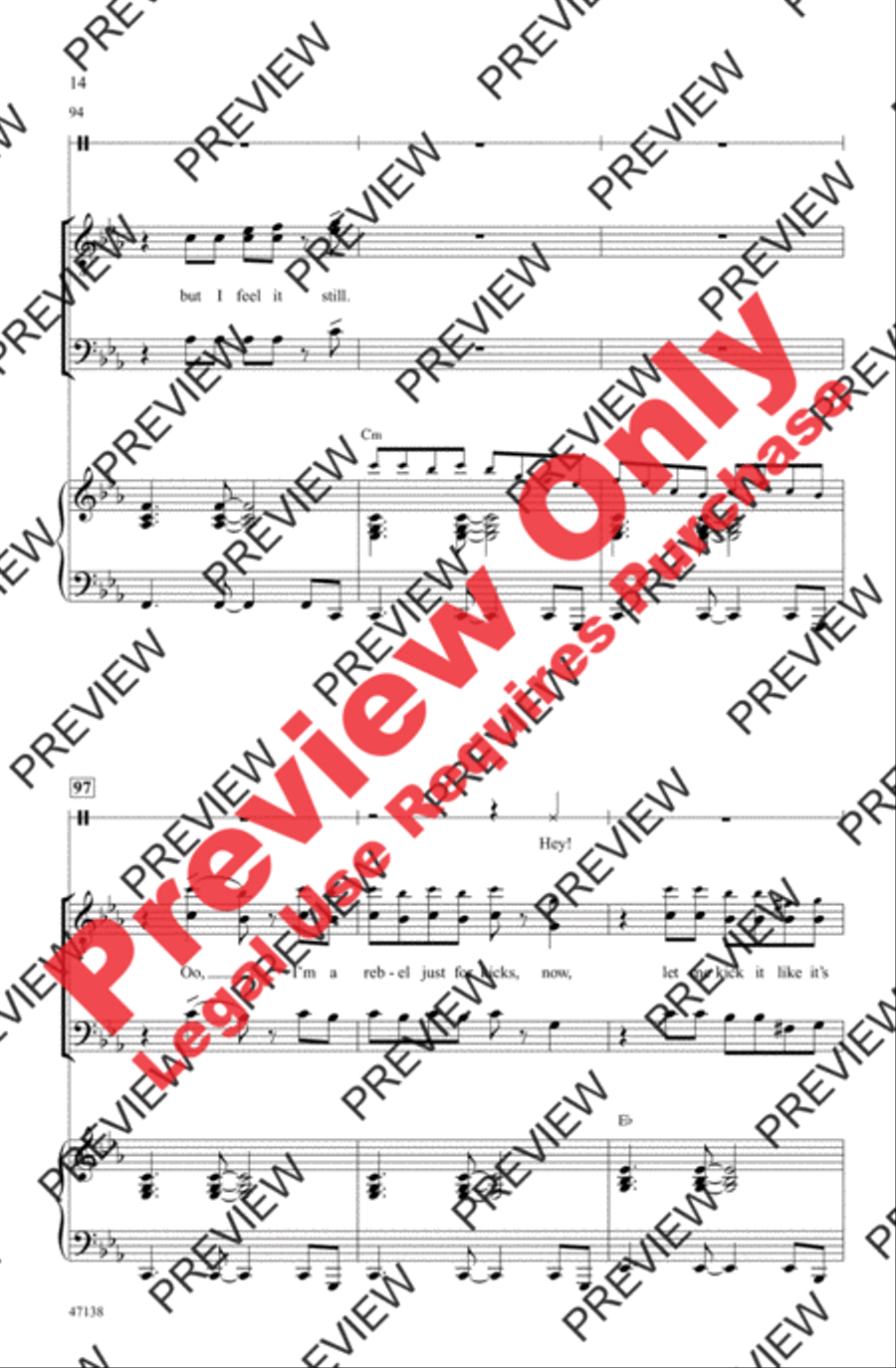 Feel It Still Men's Choir scores gallery preview page 14