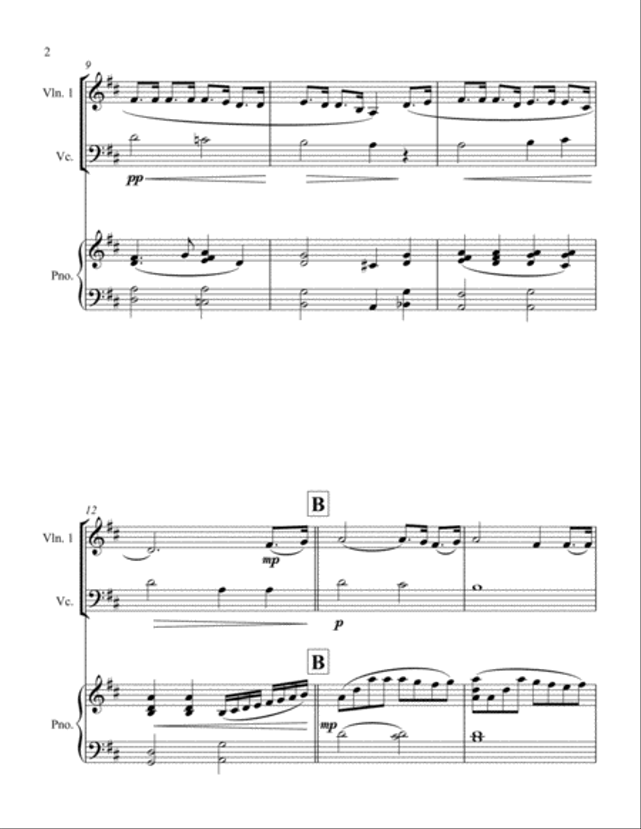 When the Roll is Called Up Yonder Piano Trio scores gallery preview page 2