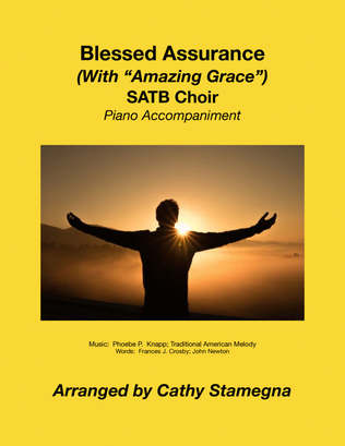 Book cover for Blessed Assurance (with “Amazing Grace”) SATB Choir, Piano Accompaniment