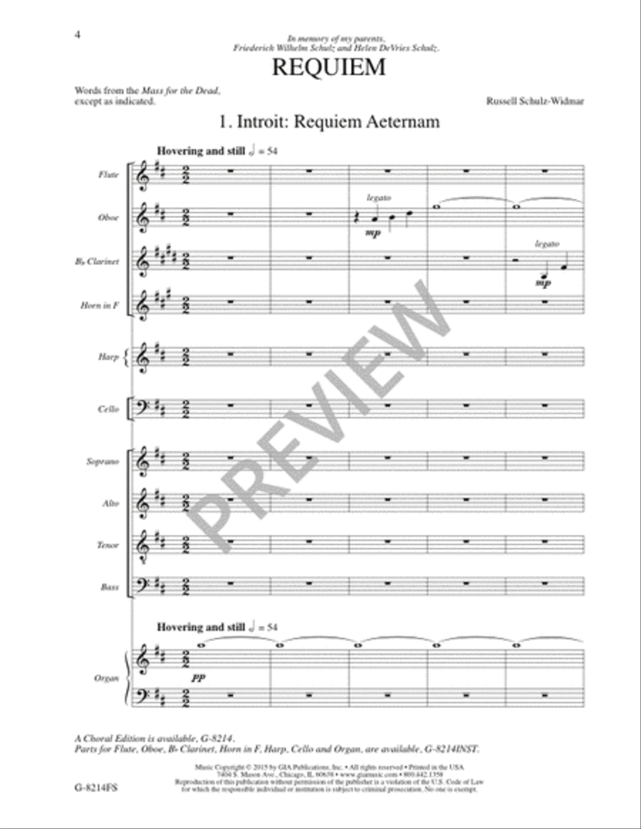 Requiem - Full Score 4-Part scores gallery preview page 5