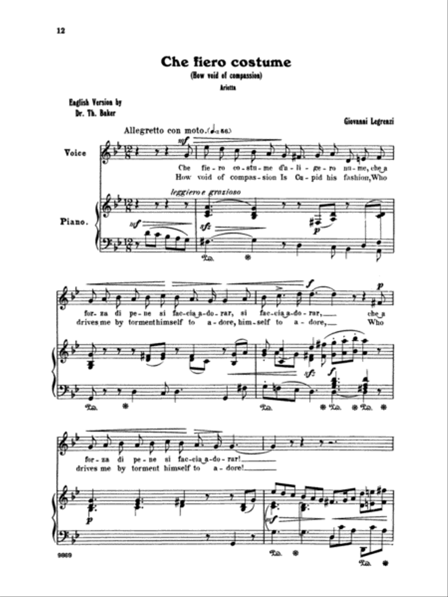 Anthology of Italian Songs (17th & 18th Century), Volume 1