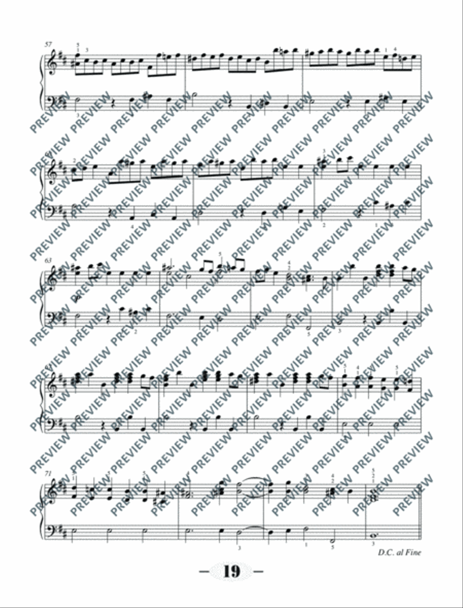 Wassermusik & Feuerwerksmusik Piano Solo scores gallery preview page 20
