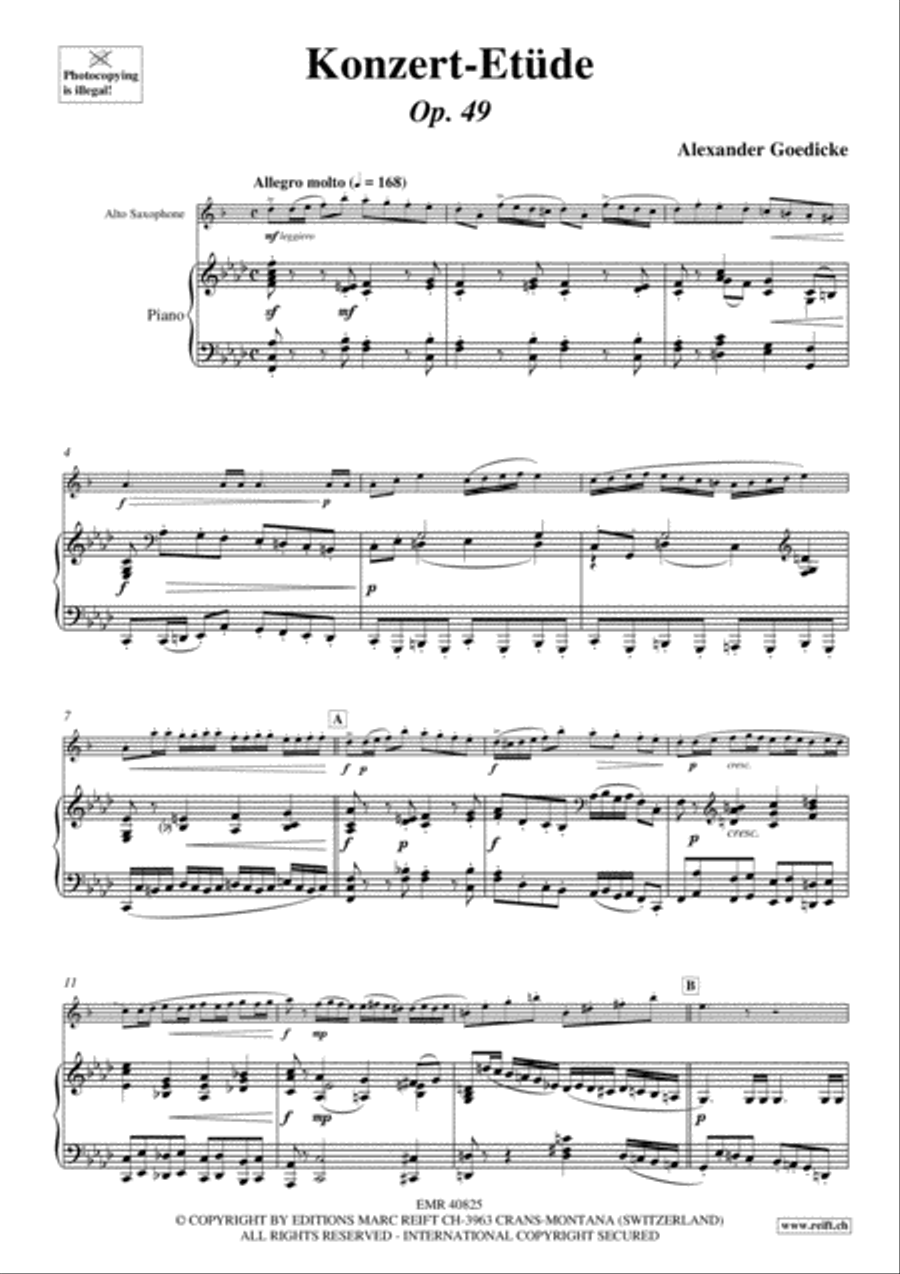 Konzert-Etude Konzert-Etude Alto Saxophone scores gallery preview page 5