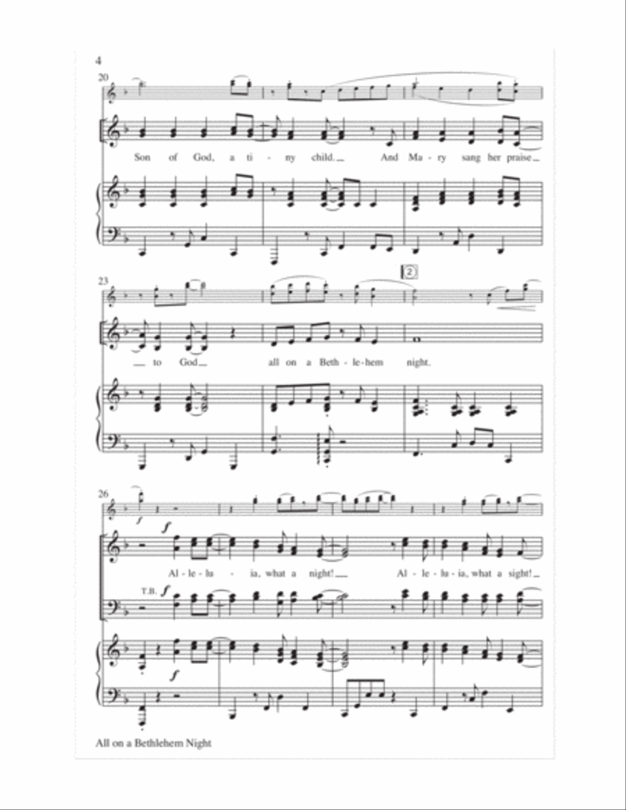 All on a Bethlehem Night All on a Bethlehem Night 4-Part scores gallery preview page 5