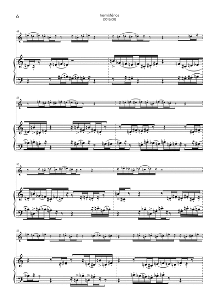Hemisferios Woodwind Duet scores gallery preview page 6