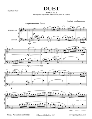 Beethoven: Duet WoO 27 No. 2 for Soprano Sax & Bassoon