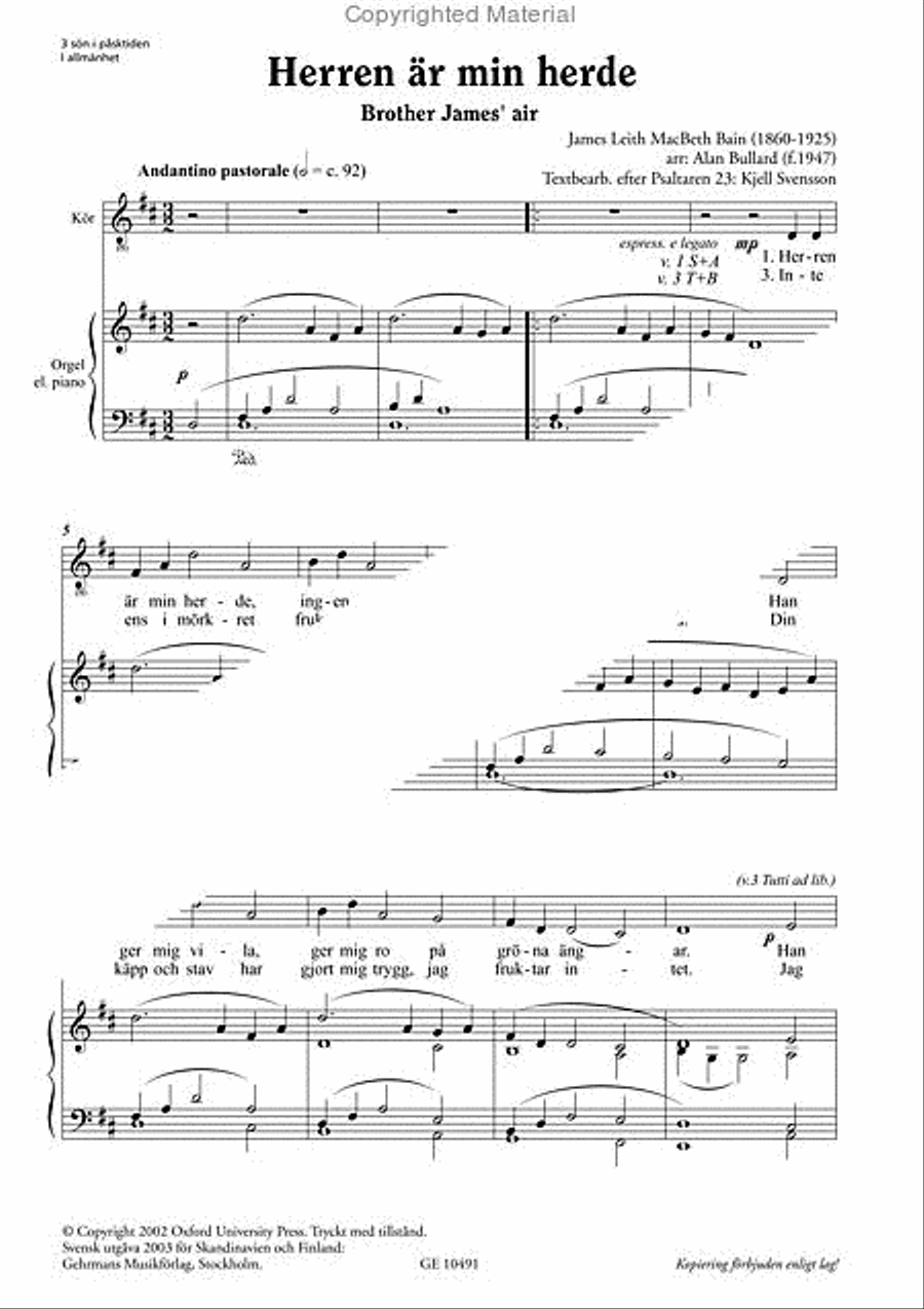 Herren ar min herde 4-Part scores gallery preview page 2