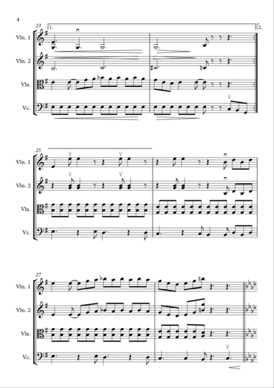 Feeling Good String Quartet scores gallery preview page 4
