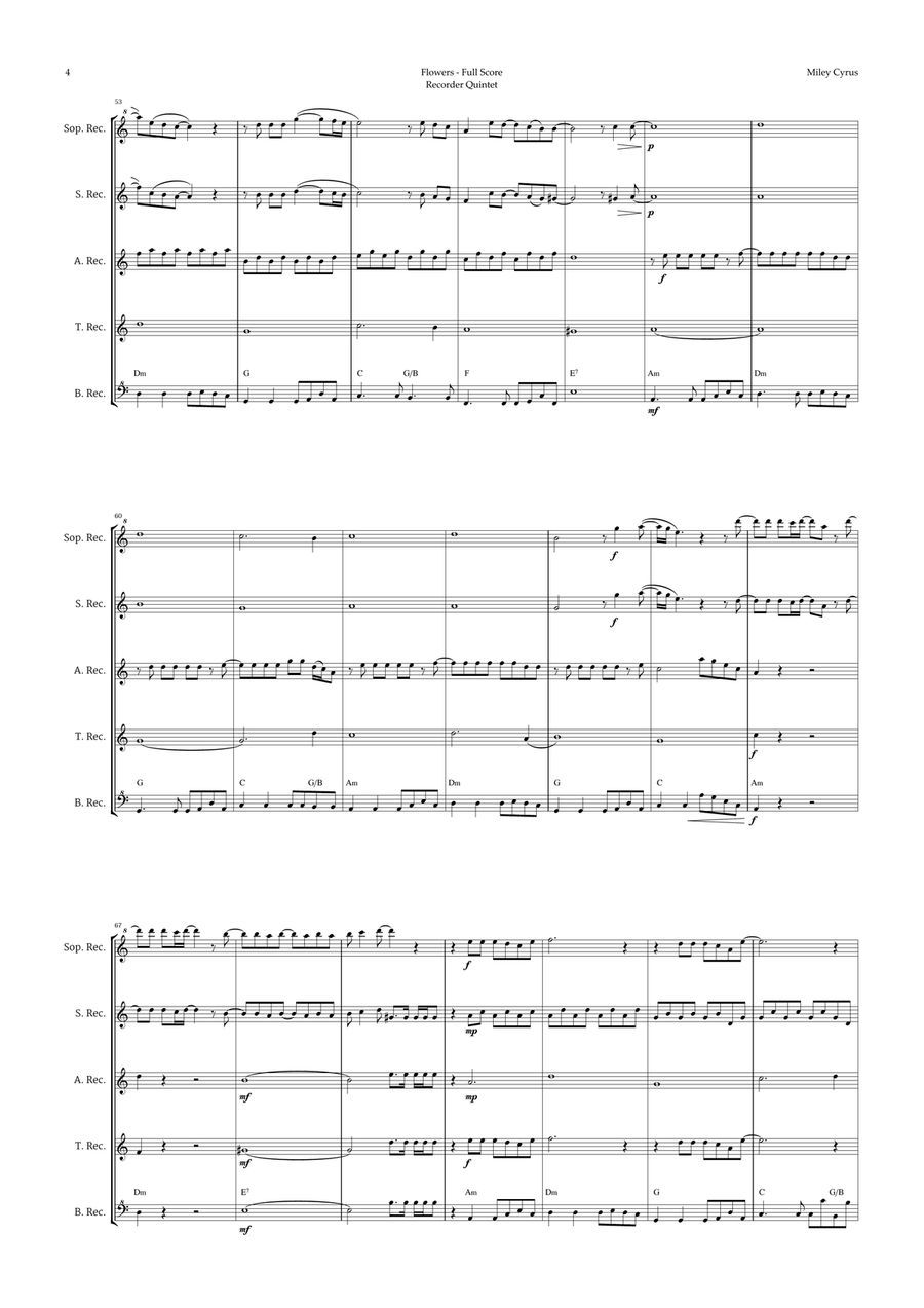 Flowers Recorder scores gallery preview page 4