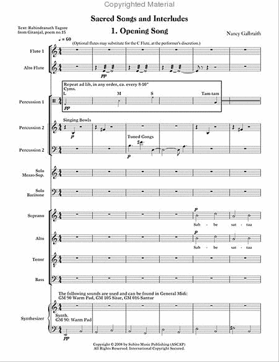 Sacred Songs & Interludes 4-Part scores gallery preview page 2