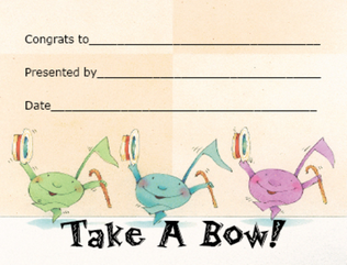 Award Certificates Mini - Take a Bow!