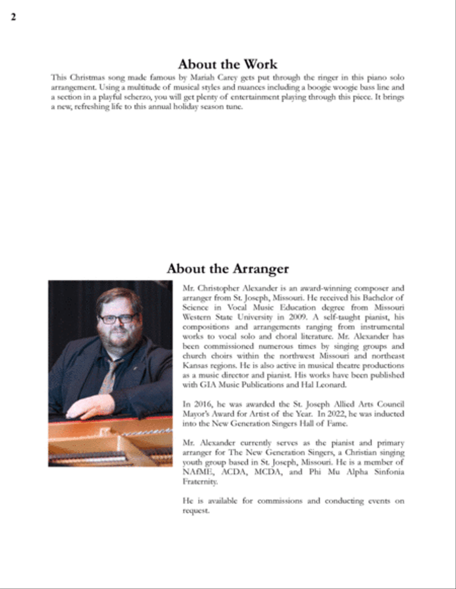 All I Want For Christmas Is You Piano Solo scores gallery preview page 2