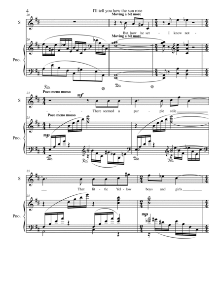 Two Emily Dickinson Settings for soprano and piano image number null