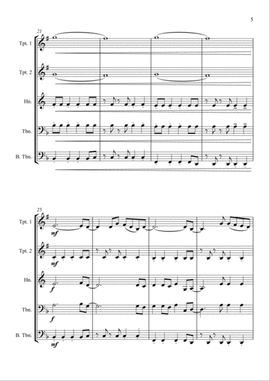 Viva La Vida Viva La Vida Brass Quartet scores gallery preview page 5