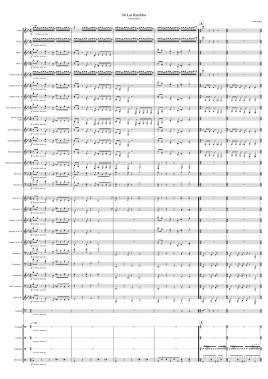 On Las Ramblas Concert Band scores gallery preview page 1