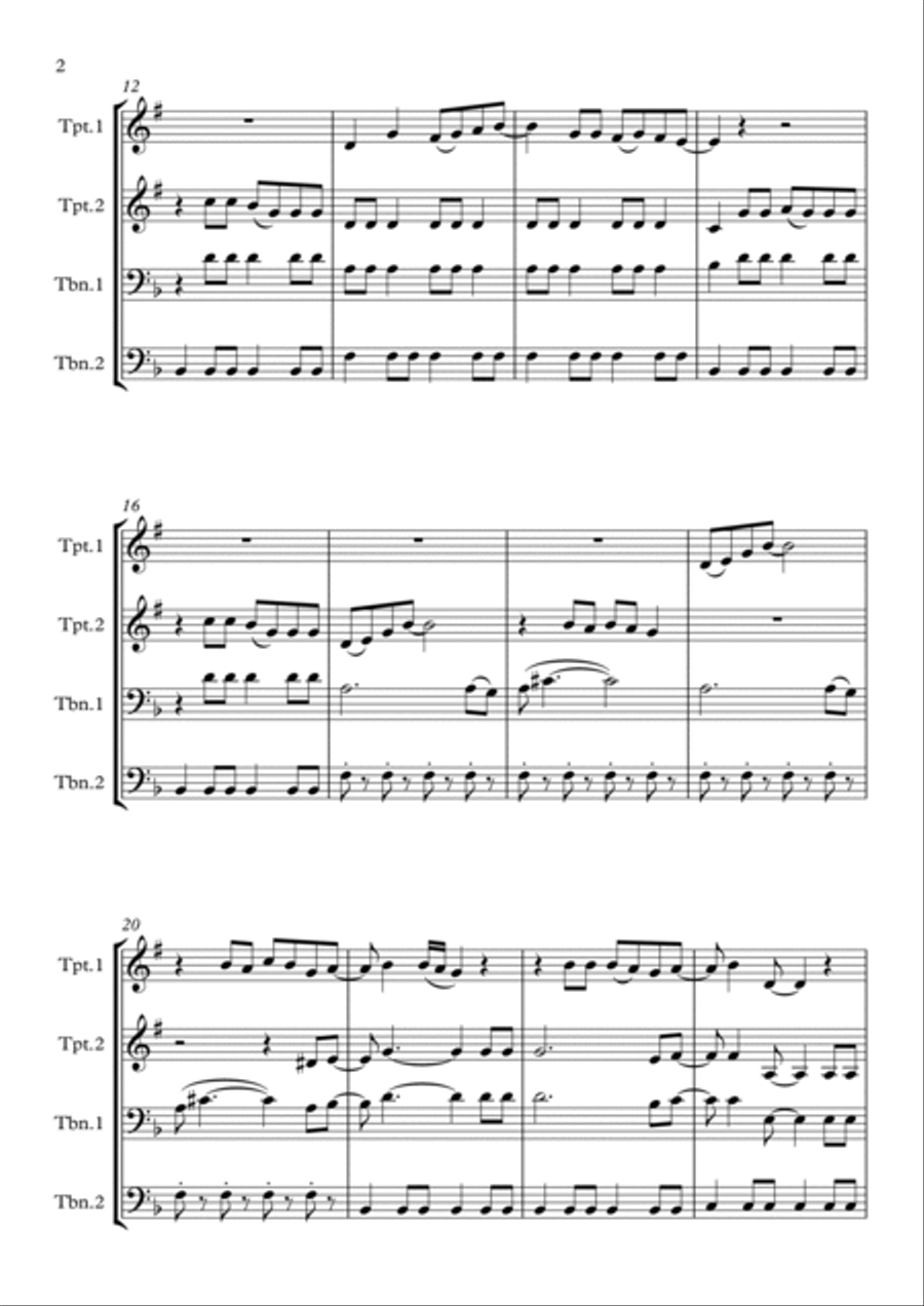 Mamma Mia Brass Ensemble scores gallery preview page 2