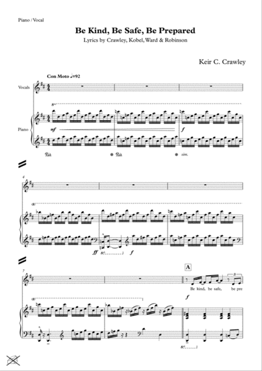 Be Kind, Be Safe, Be Prepared Voice scores gallery preview page 1