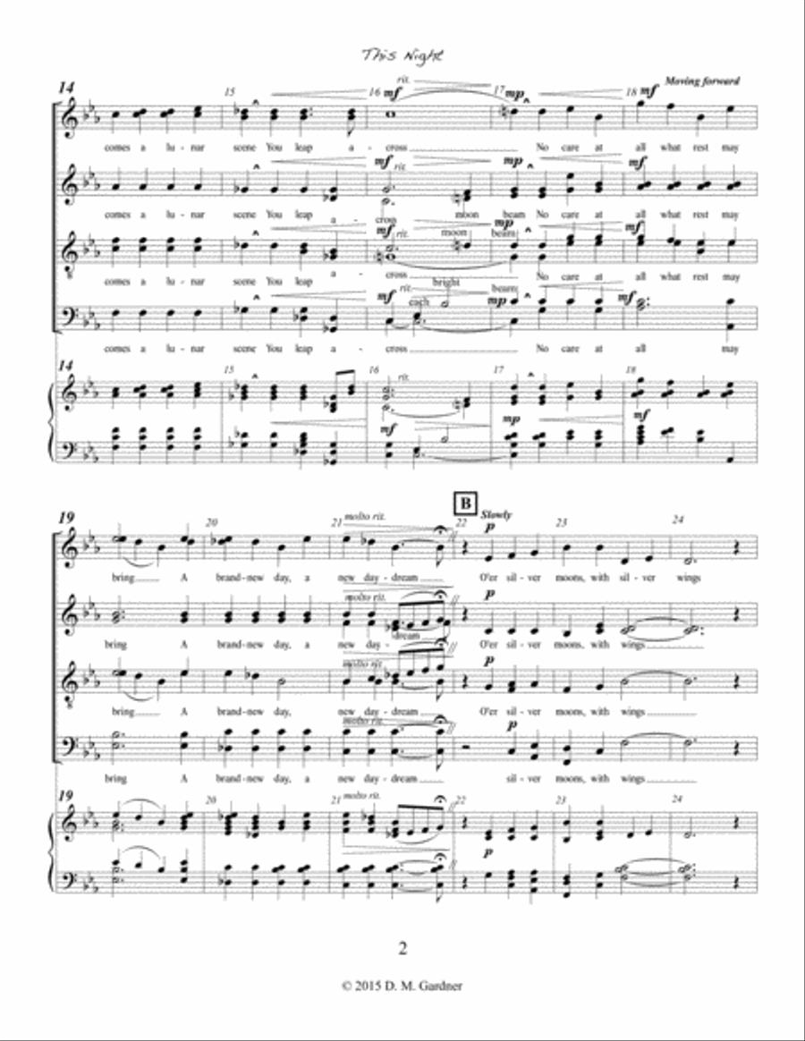 This Night (SATB divisi, unaccompanied) Divisi scores gallery preview page 4