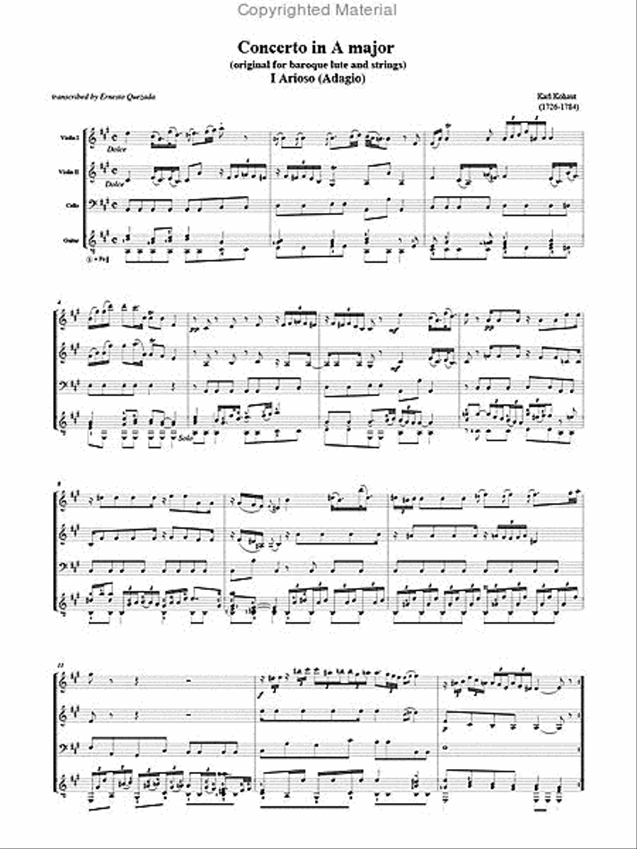 Concerto in A major Concerto in A major String Orchestra scores gallery preview page 2