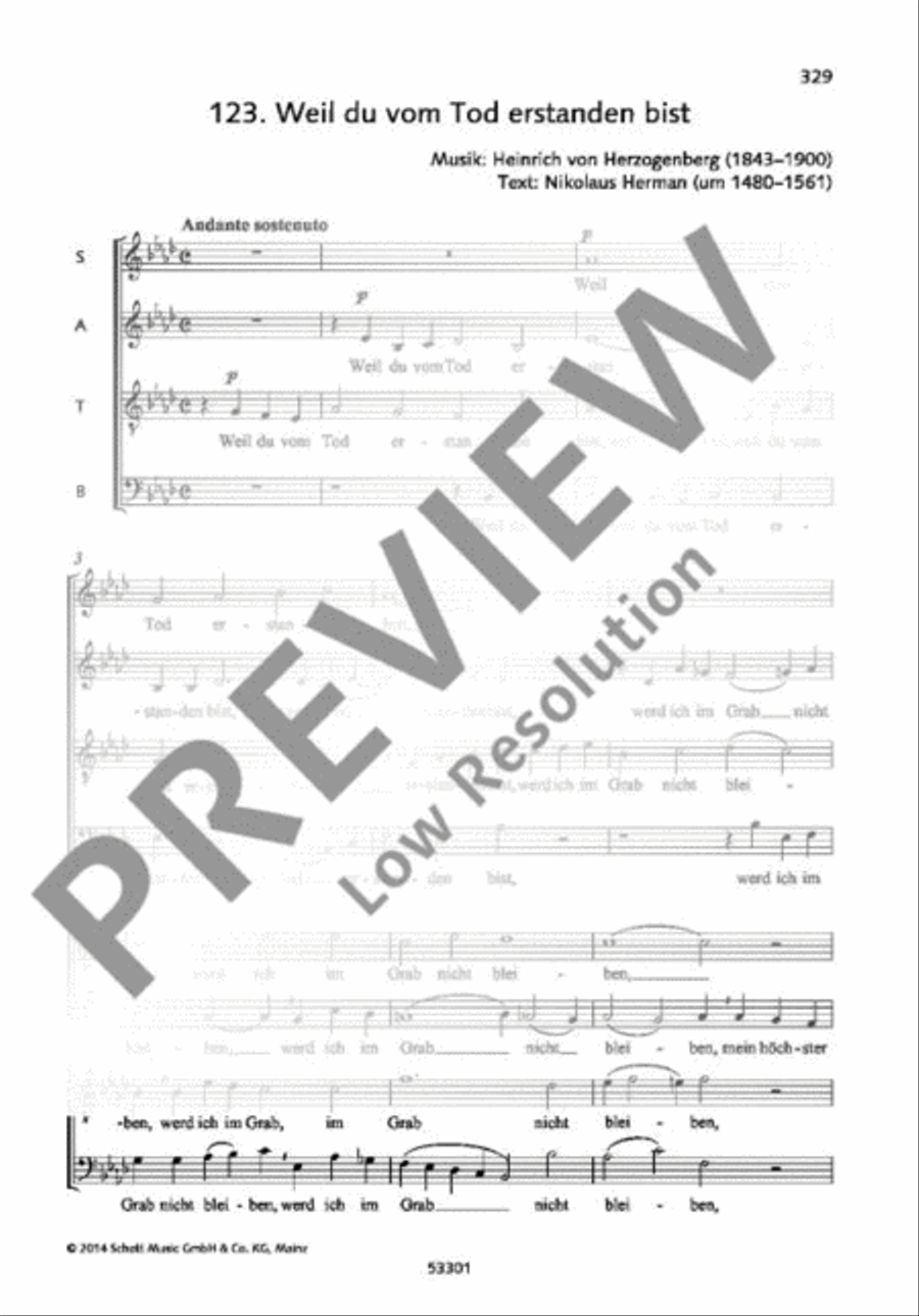 Weil du vom Tod erstanden bist Mixed Choir scores gallery preview page 2