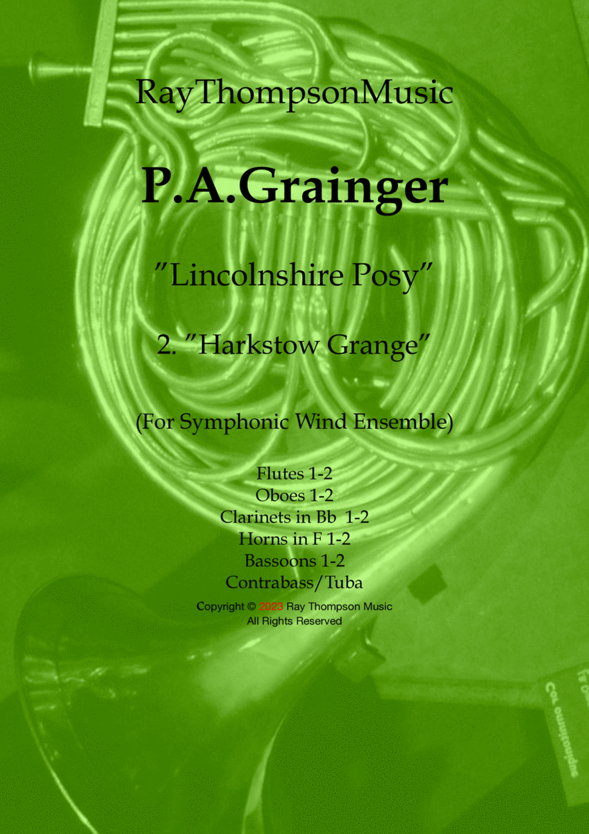 Grainger: "Lincolnshire Posy" No.2 "Harkstow Grange" - symphonic winds image number null