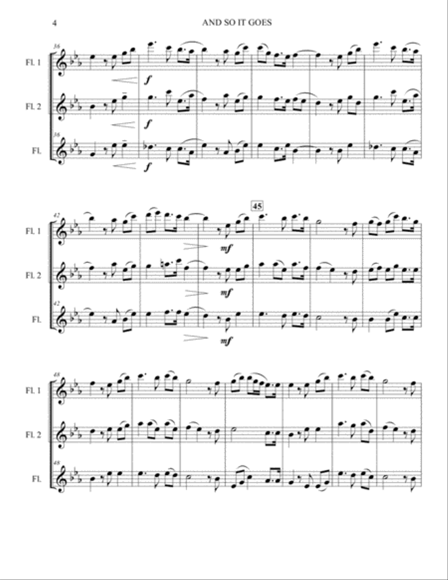And So It Goes Woodwind Trio scores gallery preview page 4