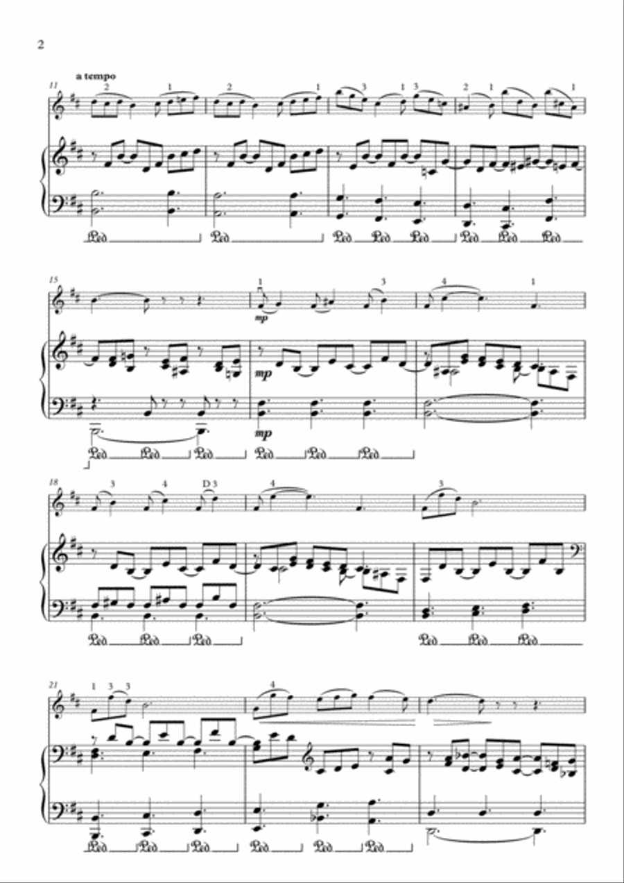 Franck Prelude, Fugue and Variation for violin and piano Violin Solo scores gallery preview page 2