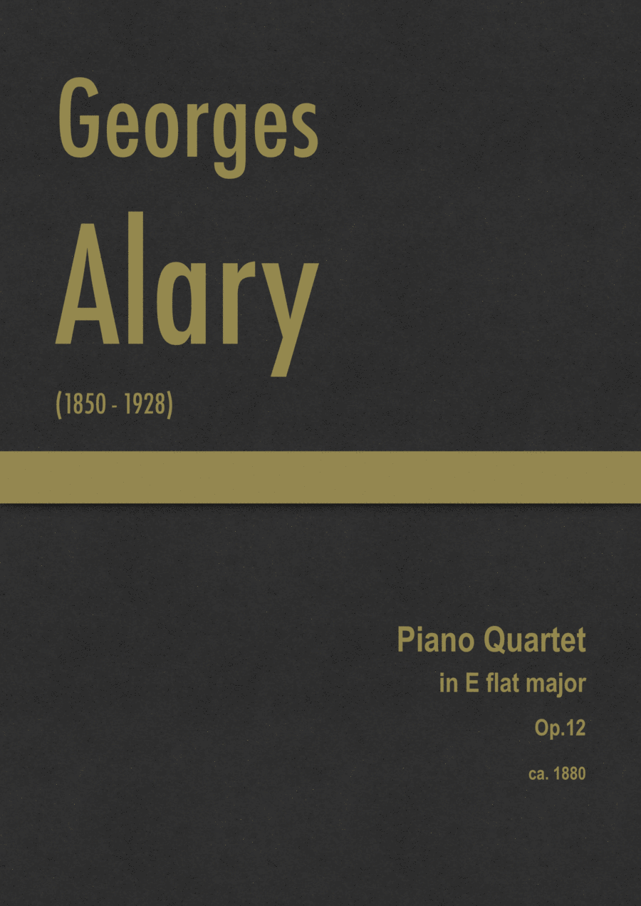 Alary - Piano Quartet in E flat major, Op.12 Piano Quartet scores gallery preview page 1