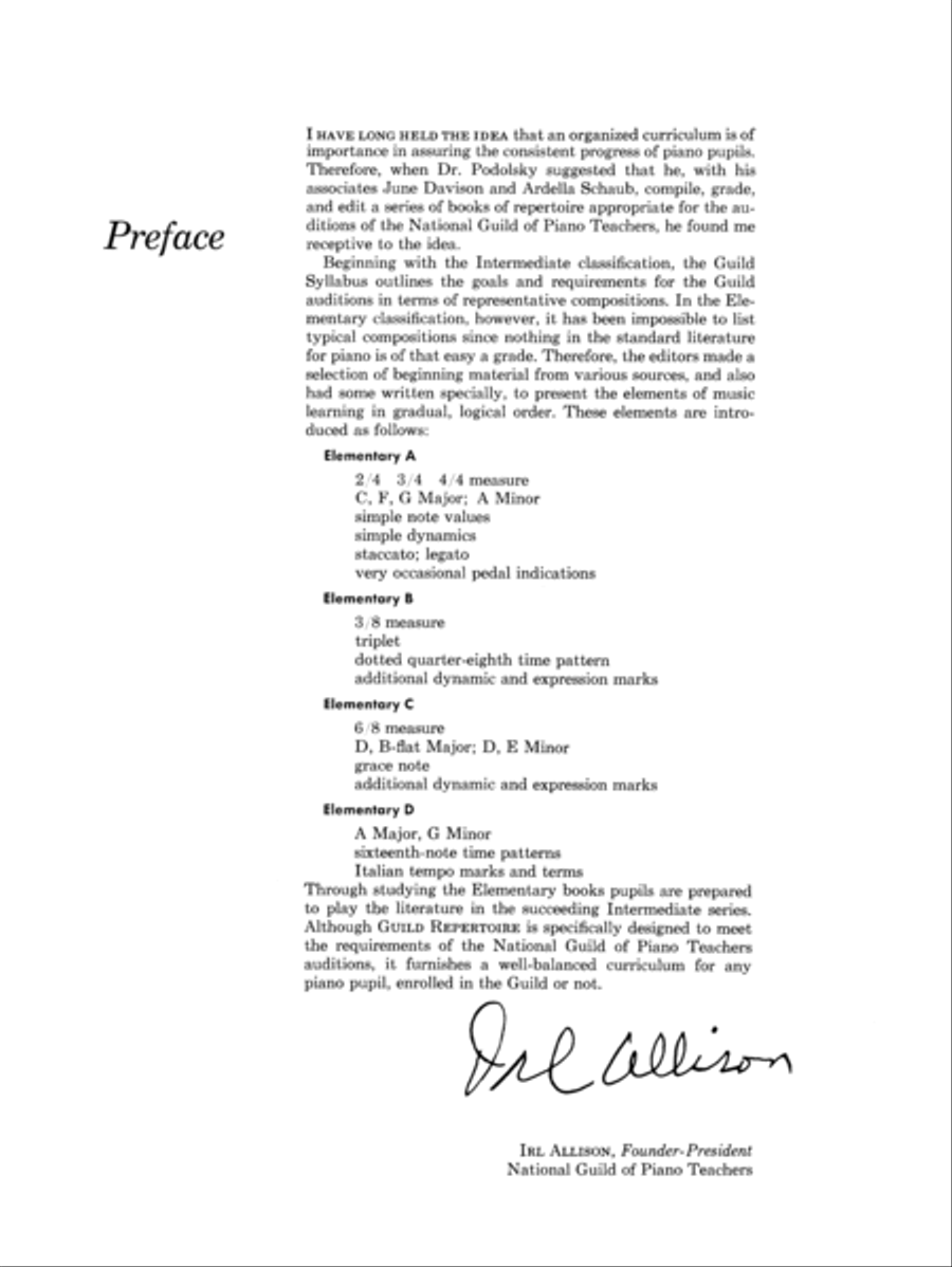 Guild Repertoire - Elementary C and D Piano Method scores gallery preview page 3