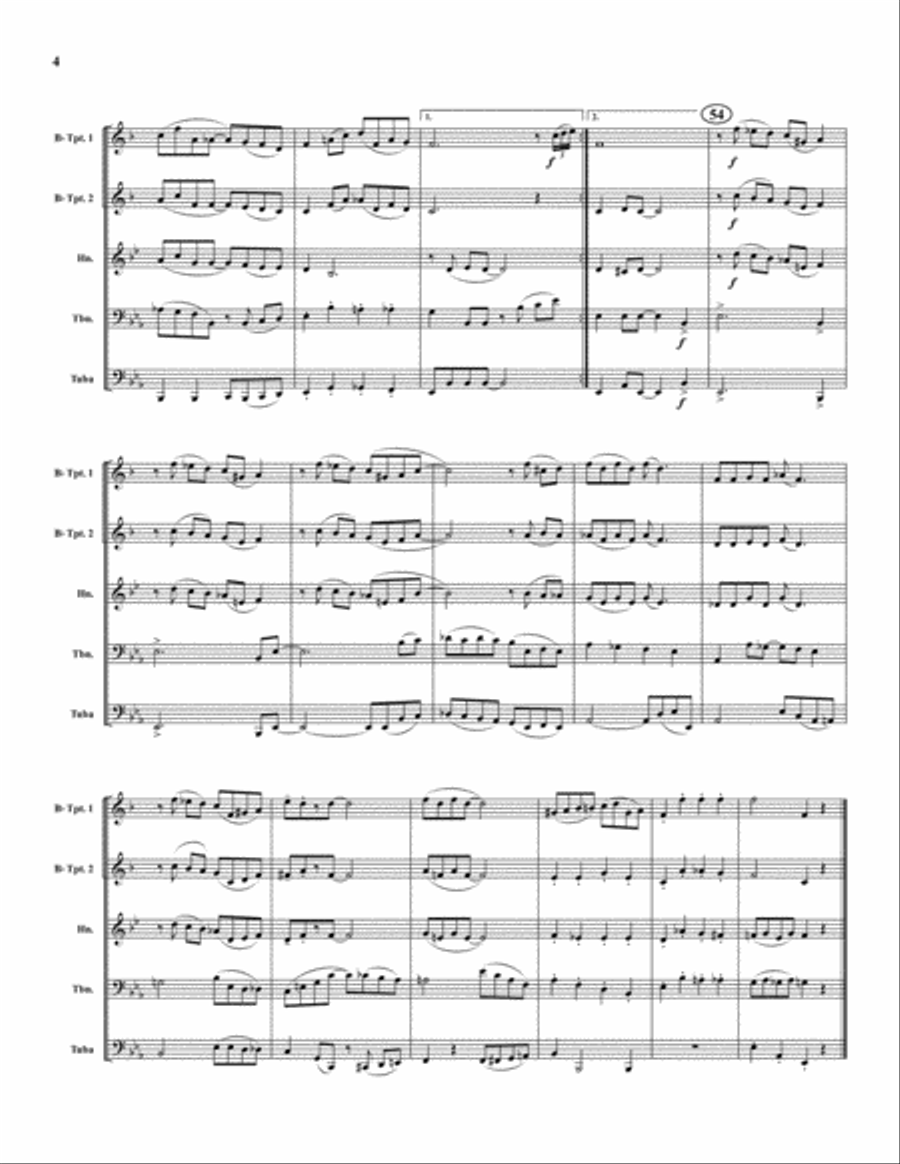 Livery Stable Blues Brass Quintet scores gallery preview page 4