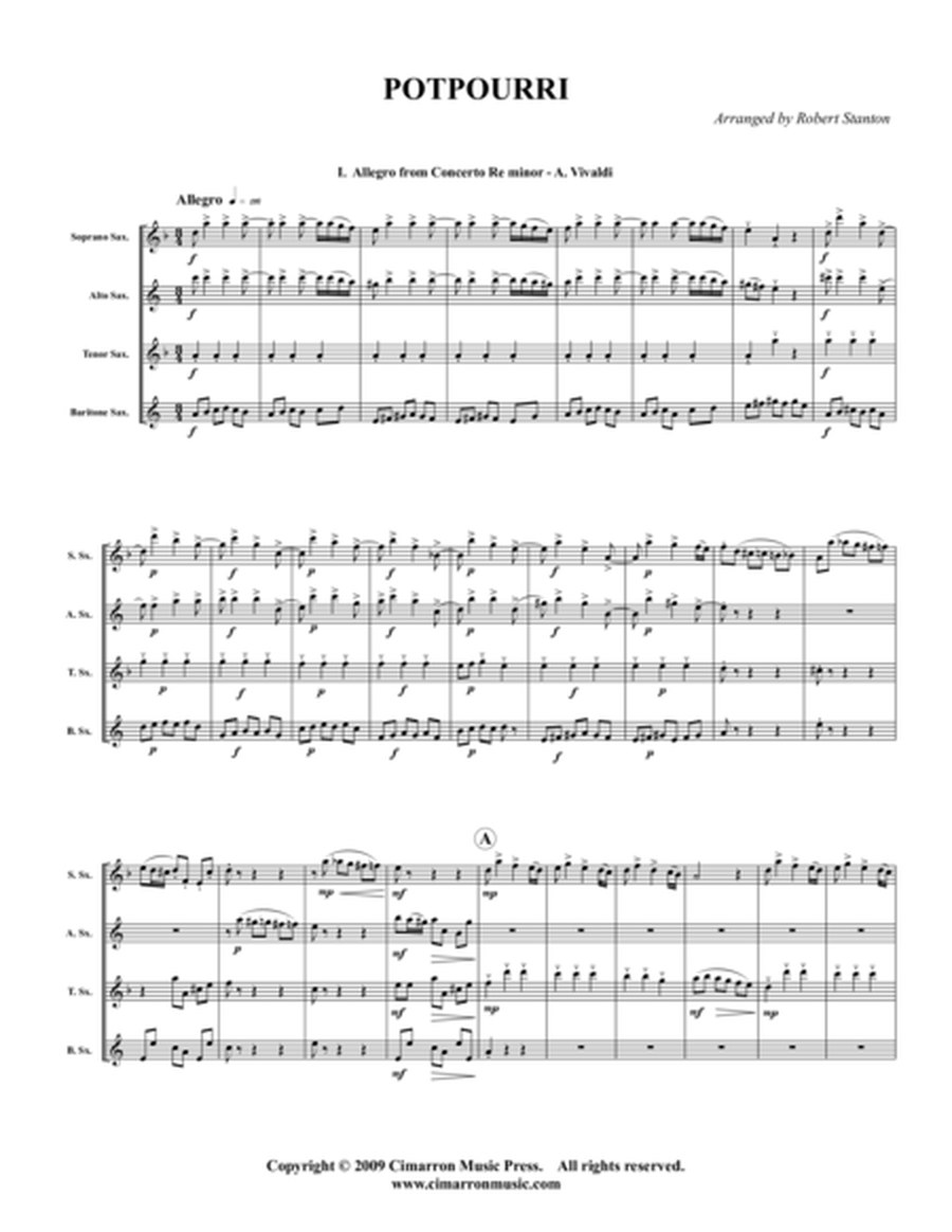 Music Selections ("Potpourri") Vivaldi, Franck, Hummel
