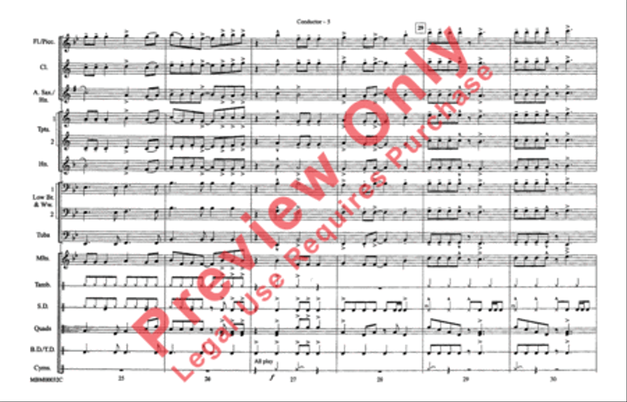 Cheeseburger in Paradise Marching Band scores gallery preview page 6