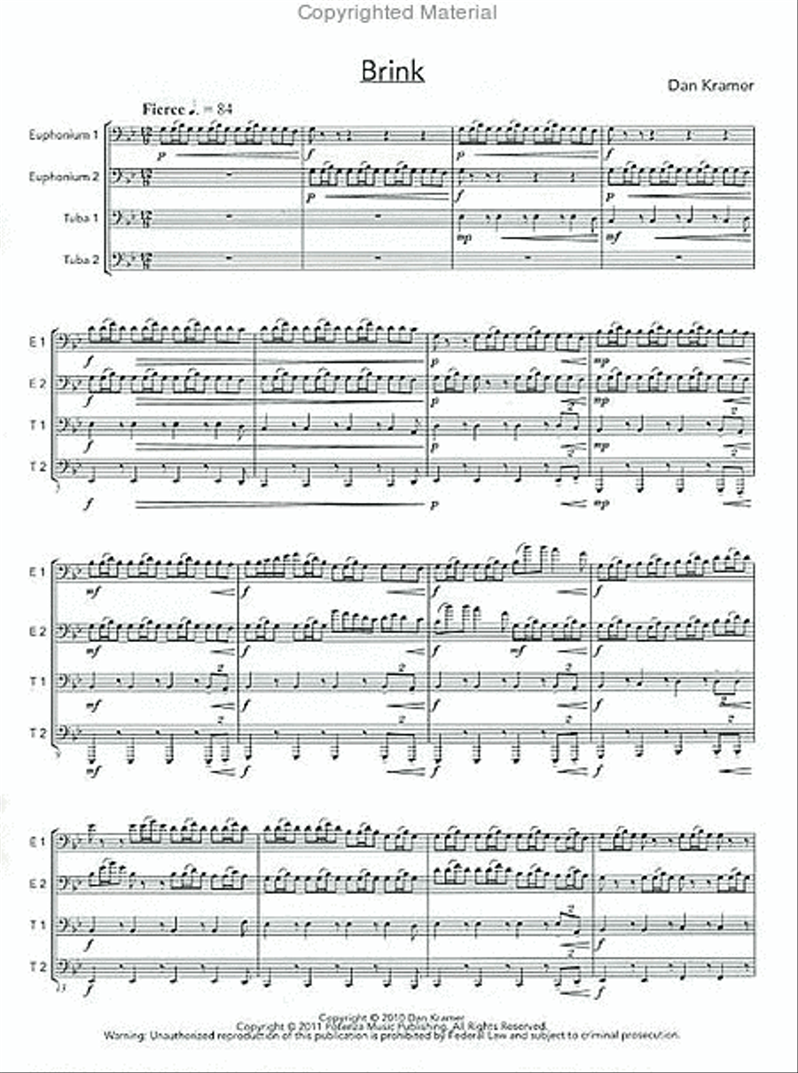 Brink Brink Euphonium Quartet scores gallery preview page 2