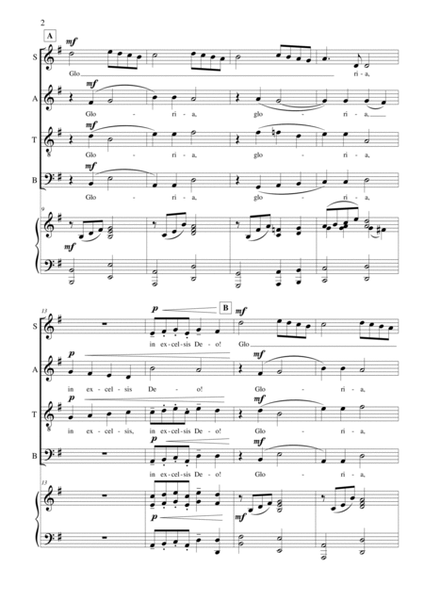 Angels We Have Heard On High (SATB & Piano) image number null