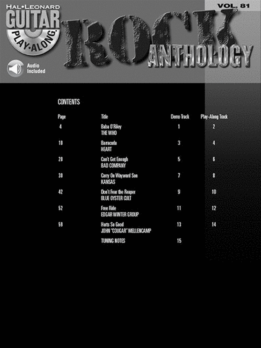 Rock Anthology Rock Anthology Guitar Tablature scores gallery preview page 2