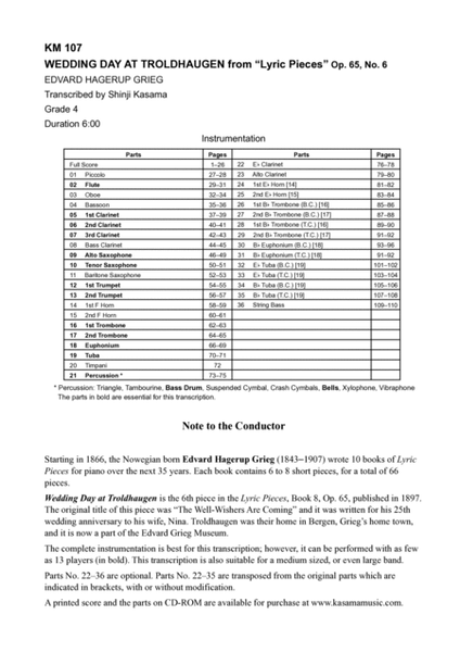 Wedding Day at Troldhaugen from “Lyric Pieces” Op. 65, No. 6 (A4)