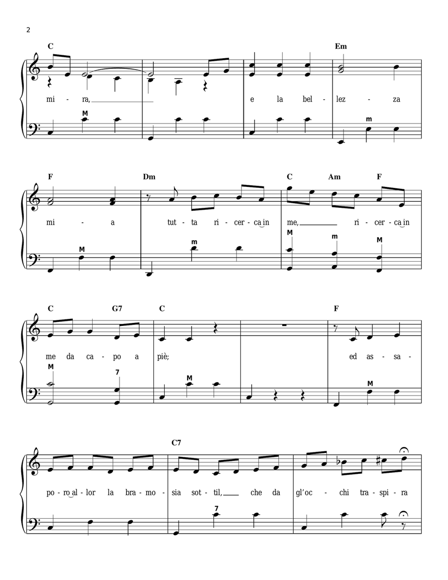 Quando Men Vo (Mussetta's Waltz) Accordion scores gallery preview page 2