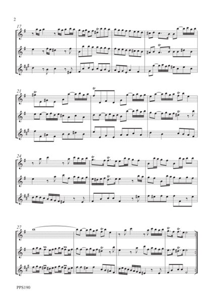 BOISMORTIER SONATA IN E MINOR OPUS 7 No. 6 for flute, oboe & clarinet