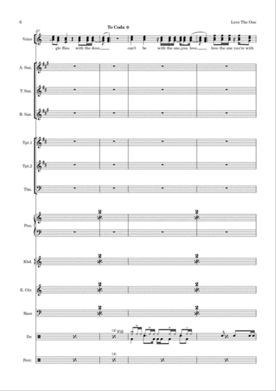 Love The One You're With Tenor Saxophone scores gallery preview page 6