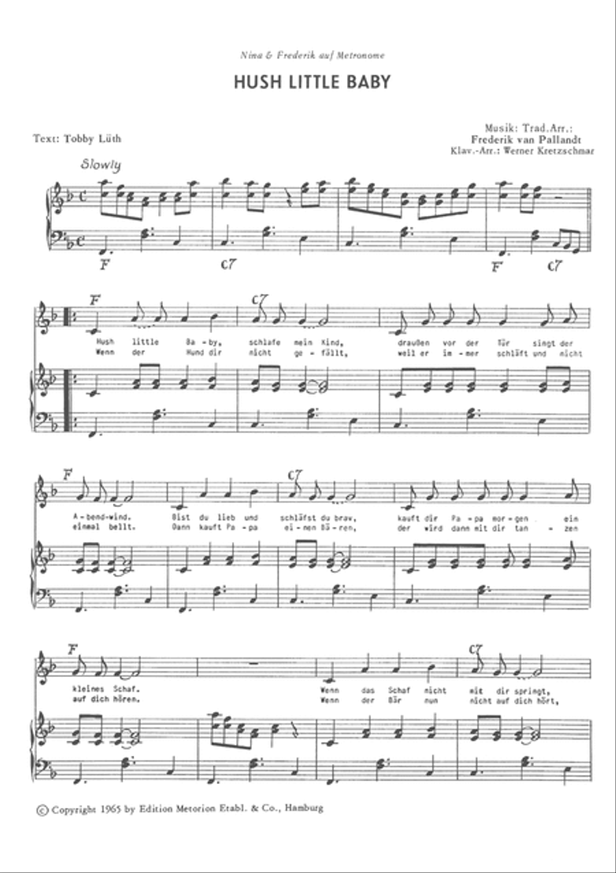 Hush Little Baby Hush Little Baby Voice scores gallery preview page 3