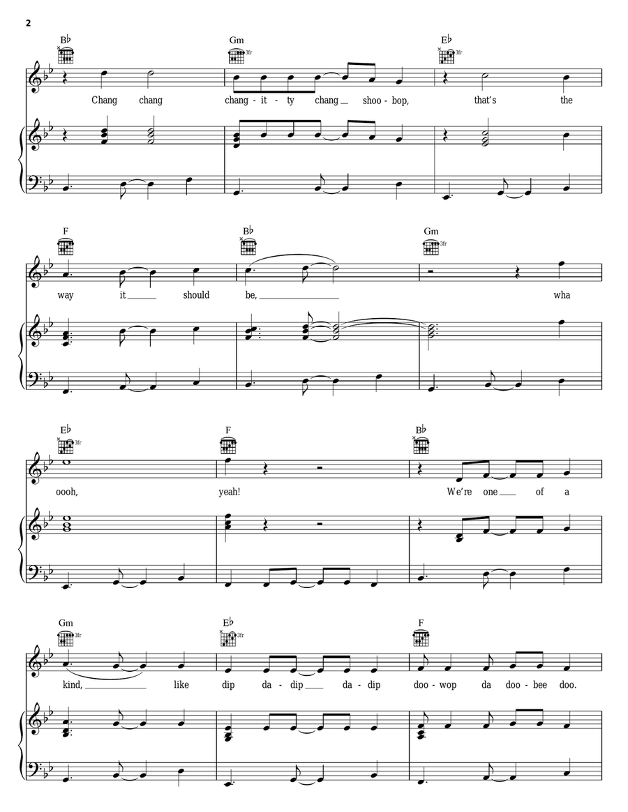 We Go Together (from Grease) Piano, Vocal, Guitar scores gallery preview page 2