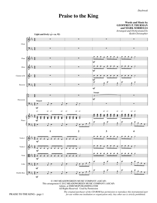 Book cover for Praise To The King (arr. Keith Christopher) - Full Score