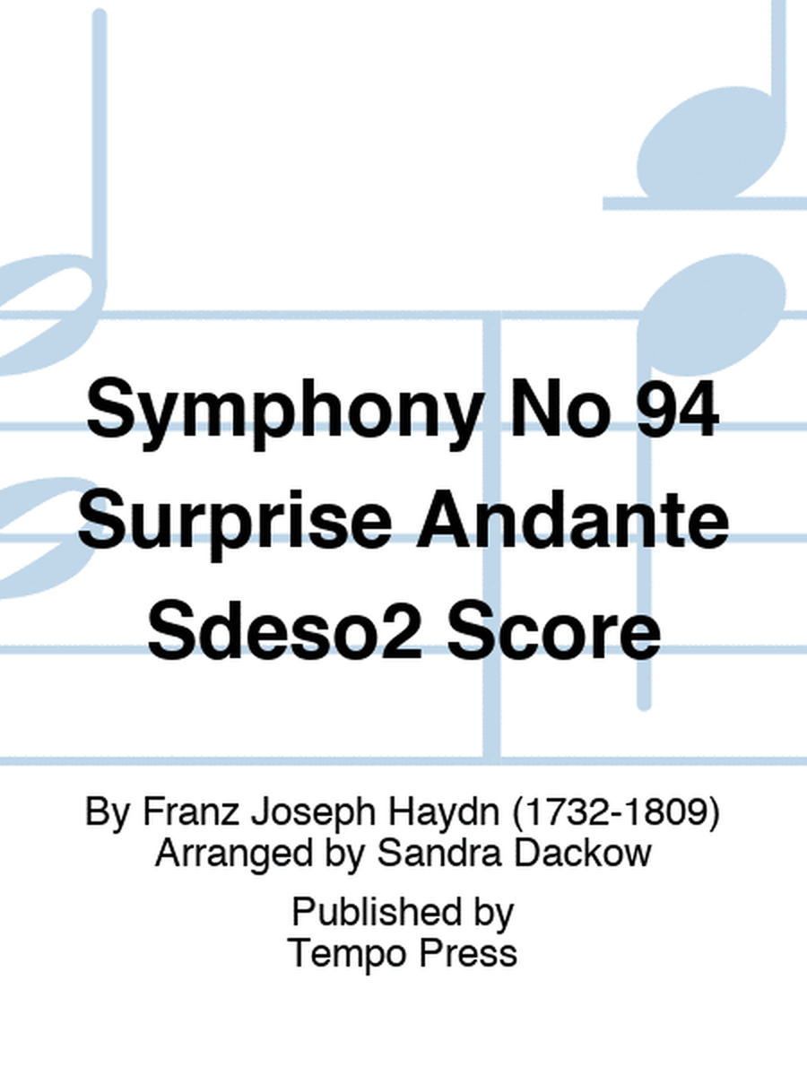 Symphony No 94 Surprise Andante Sdeso2 Score