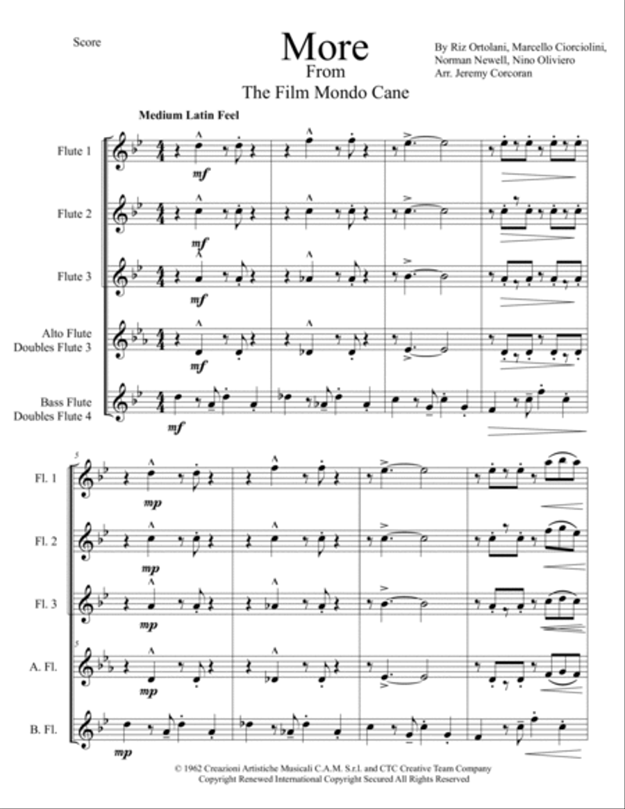 More (ti Guarderò Nel Cuore) Woodwind Ensemble scores gallery preview page 2