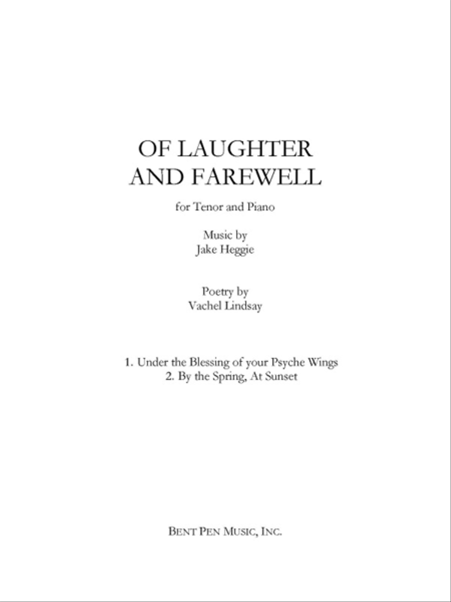 Book cover for Of Laughter and Farewell