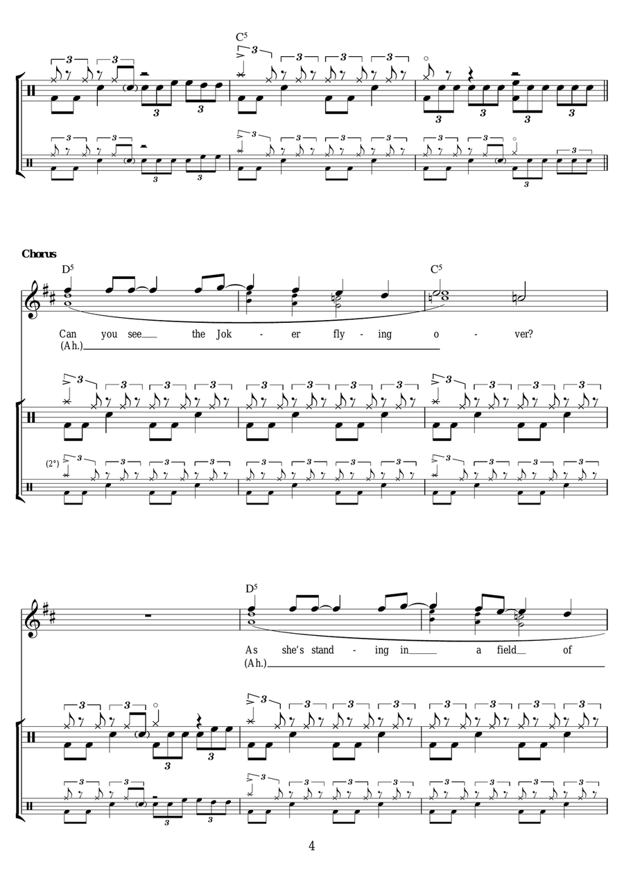 Joker and The Thief Drum Set scores gallery preview page 4