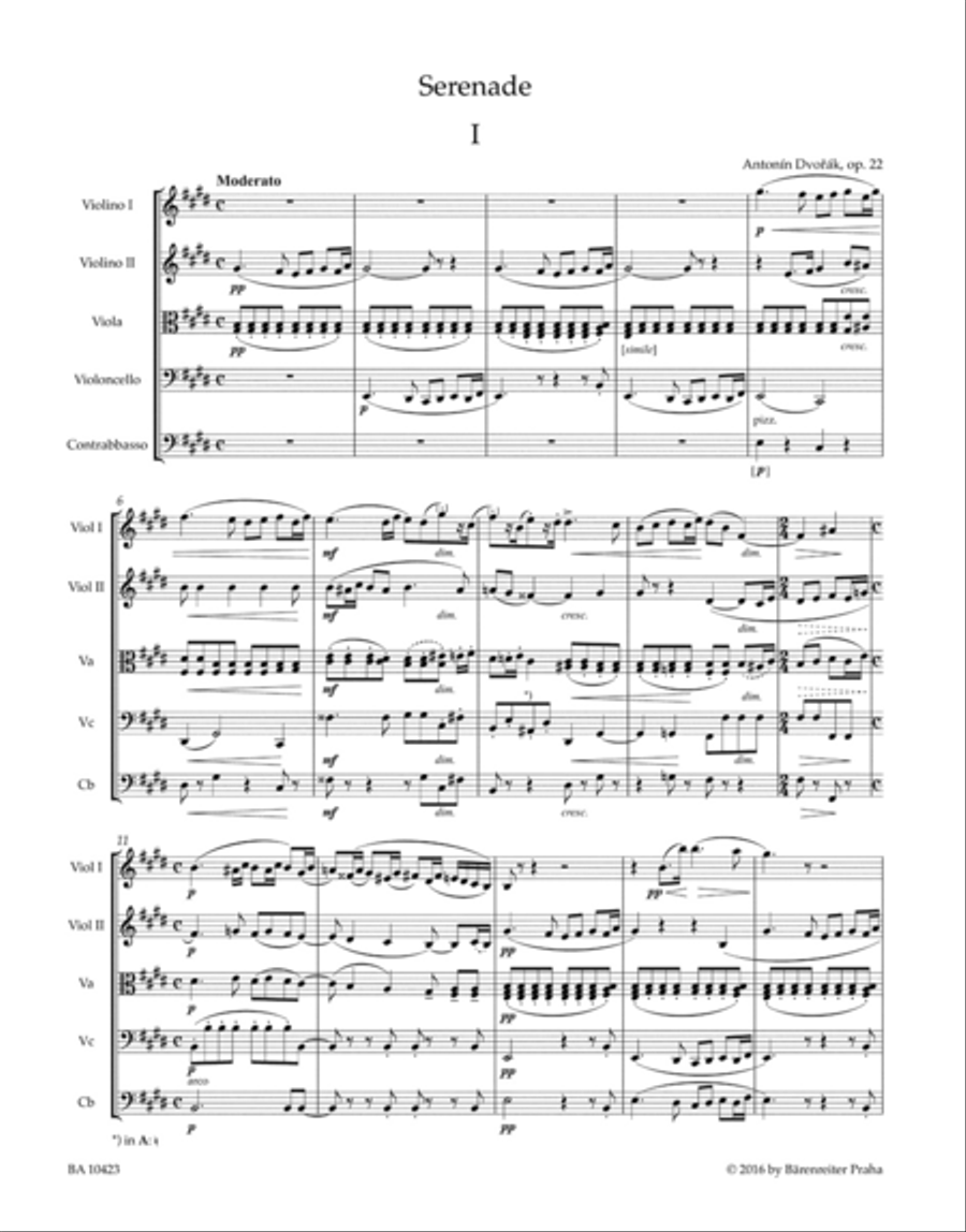 Serenade for String Orchestra E major op. 22 String Orchestra scores gallery preview page 2