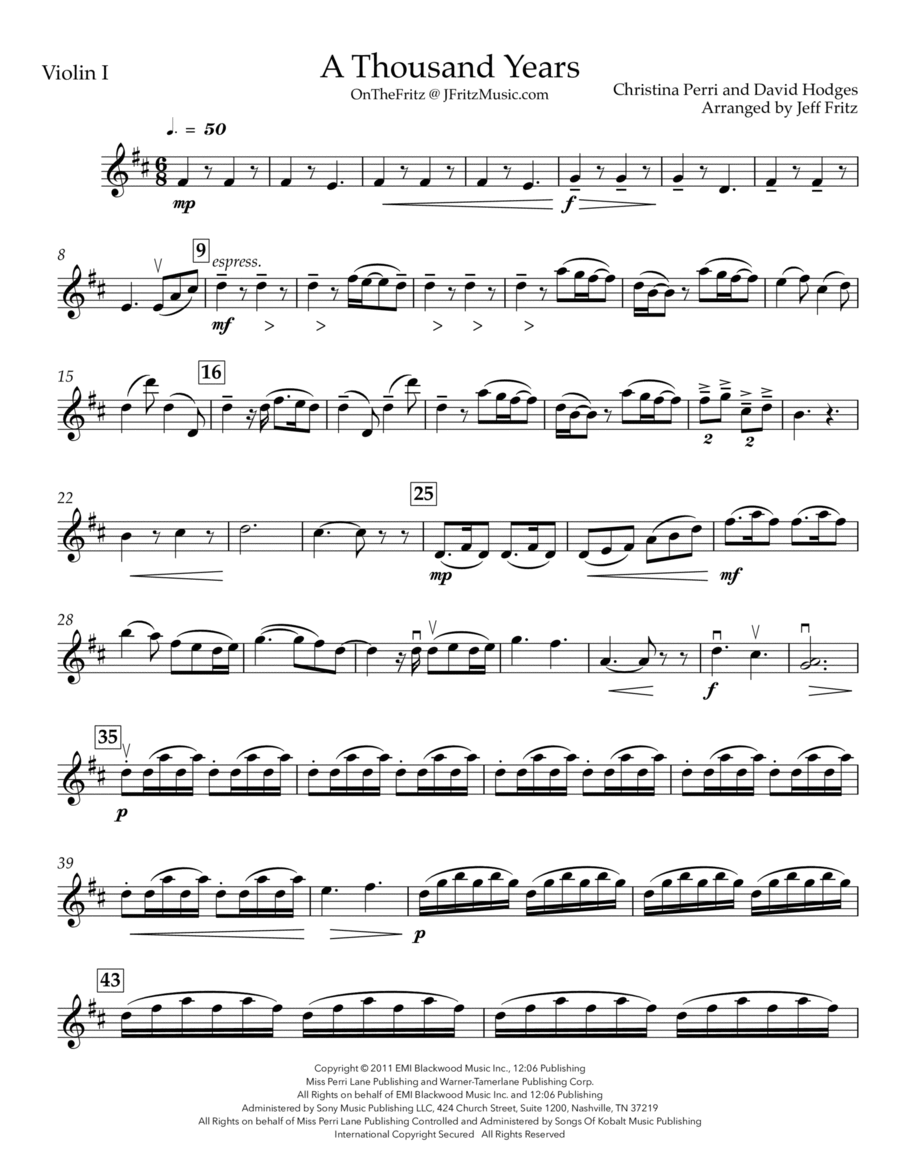 A Thousand Years String Quartet scores gallery preview page 1