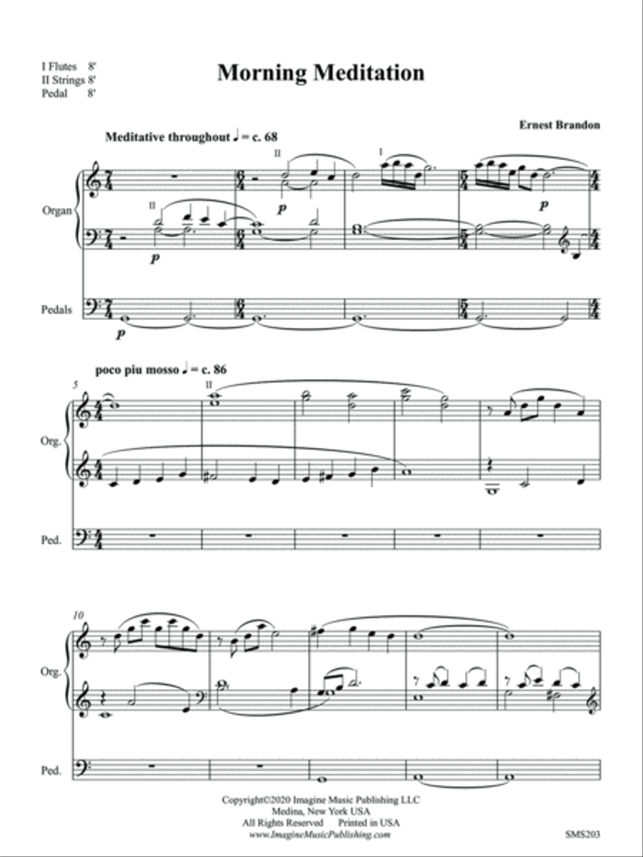 Morning Meditation Organ scores gallery preview page 3